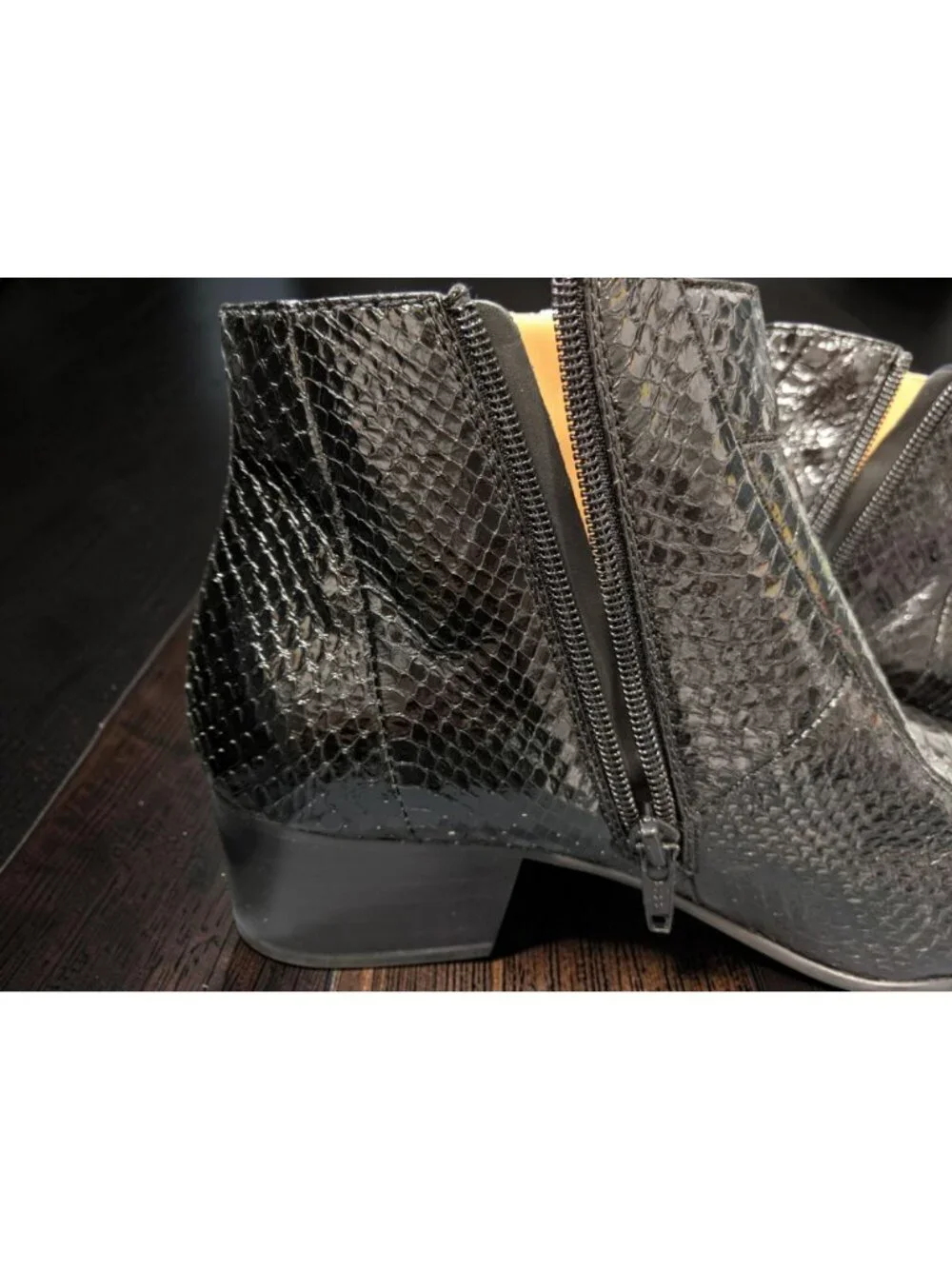 Men's Giorgio Brutini Black Natural Genuine Snakeskin Boots Size 8 NEW IN BOX!!!